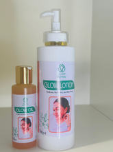 Glow lotion and glow oil